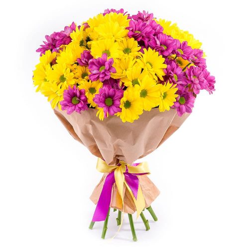 Флористический букет «Яркая нежность»