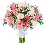 Свадебные букеты невесты из эустомы