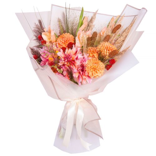 Цветочный букет «Оранжевое вдохновение»