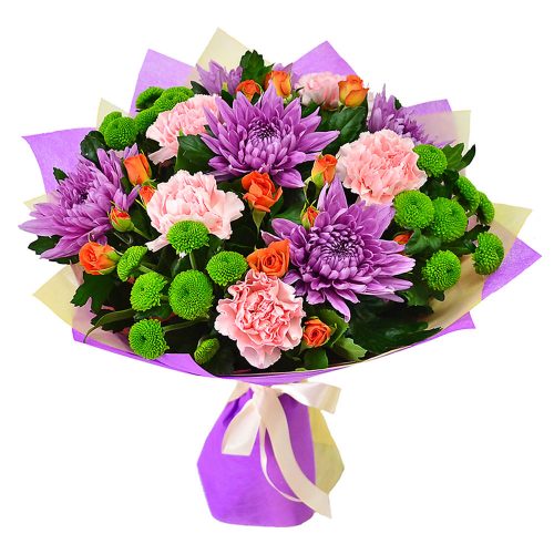 Цветочный букет «Сиреневый шарм»
