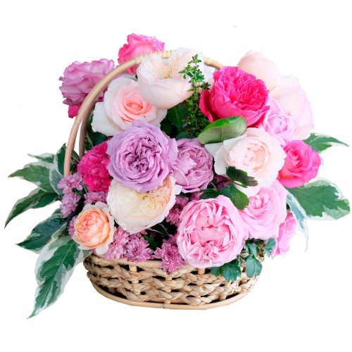 Цветочная композиция в корзине «Цветочный шарм»