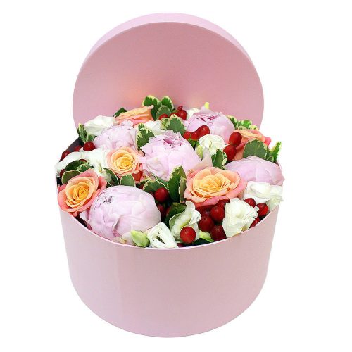 Цветы в коробке «Рассвет»