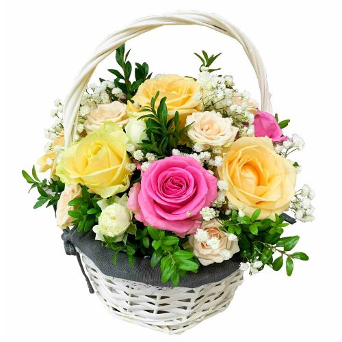 Корзина с цветами «Весенний Вдох»