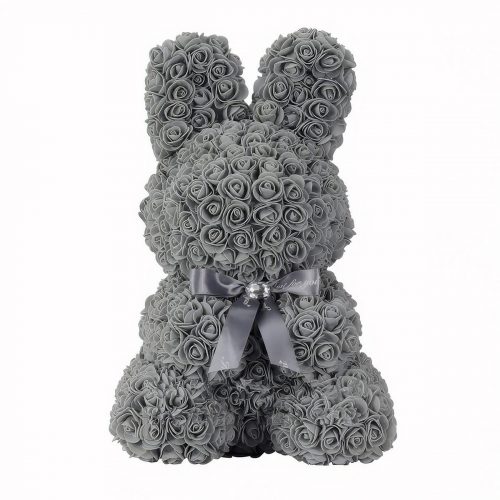Заяц из роз серый