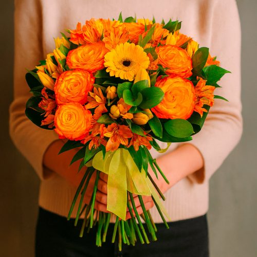Флористический букет «Солнечное сияние»